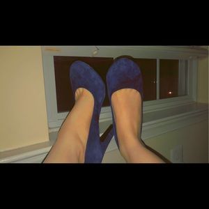 Nine West blue high heels.